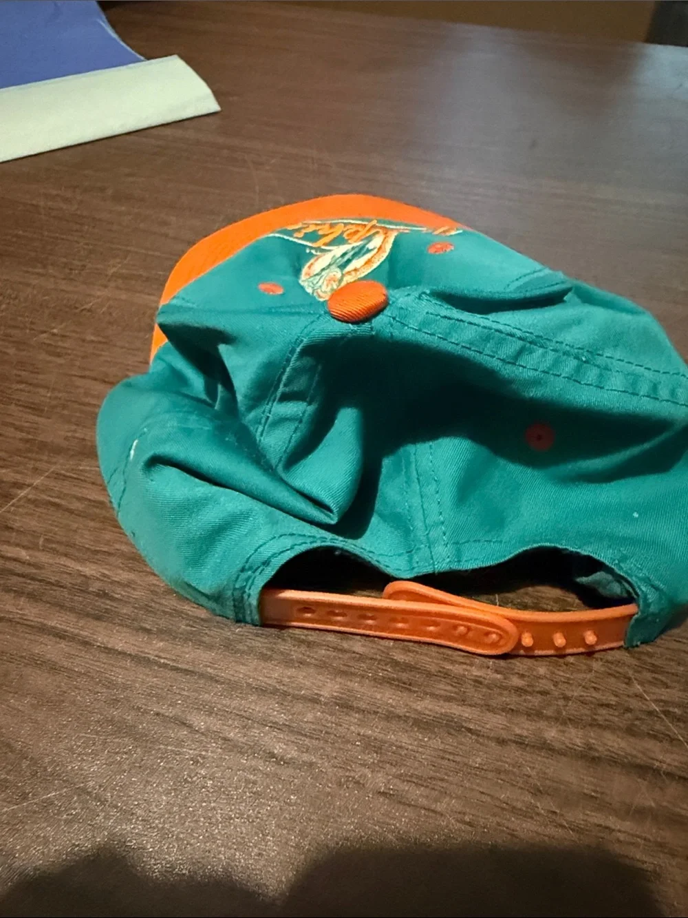 Vintage Miami Dolphins Eastport Snapback Hat Made in Taiwan